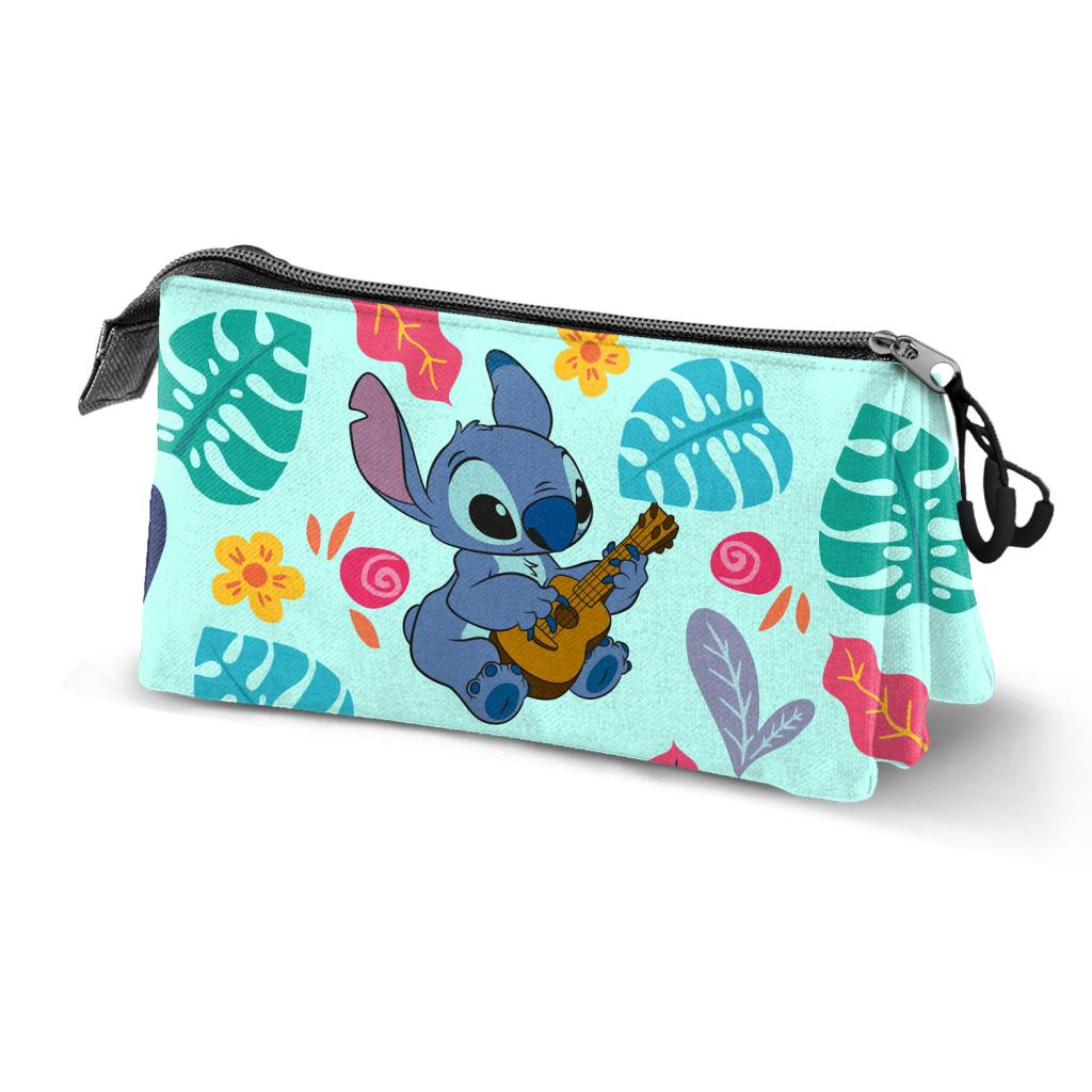 STITCH & Guitar - Triple Pencil Case