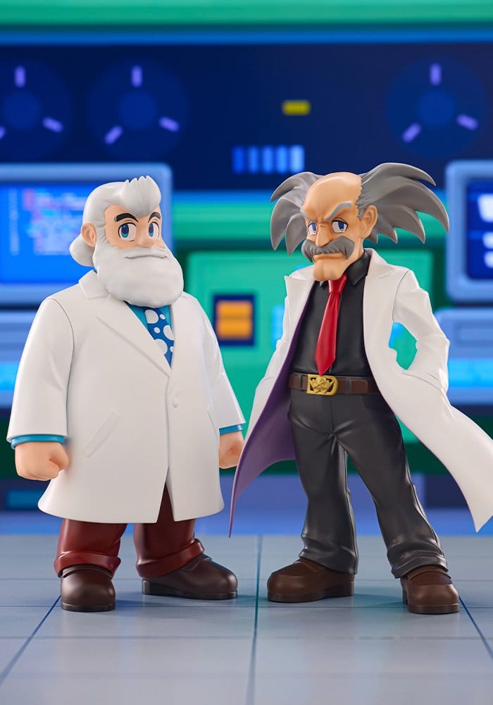 MEGA MAN - Dr. Willy & Dr. Light - Statue Oshi Works 22cm