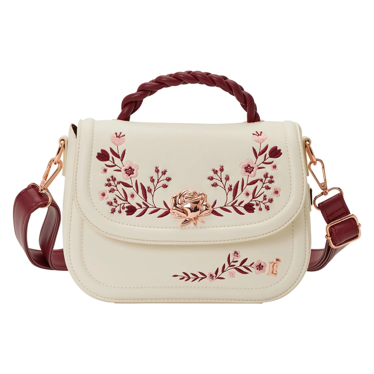 CREAM & RED - Floral - Crossbody bag Loungefly