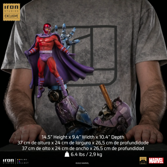 MARVEL-Magneto vs Sentinel-Statue Del. Art Scale 1/10 37cm "2023 CCXP"