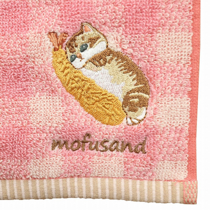 MOFUSAND - Kitten-Nyan Red Paw Print - Mini Towel 25x25cm