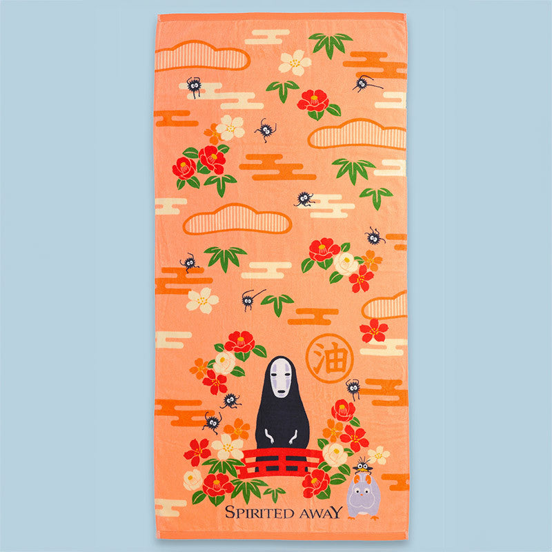 SPIRITED AWAY - No Face & Flowers - Bath Towel 70x140cm
