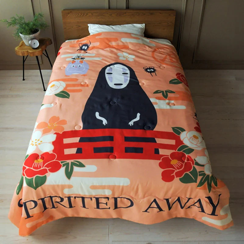 SPIRITED AWAY - No Face & Flowers - Natsu Comforter 218x183cm
