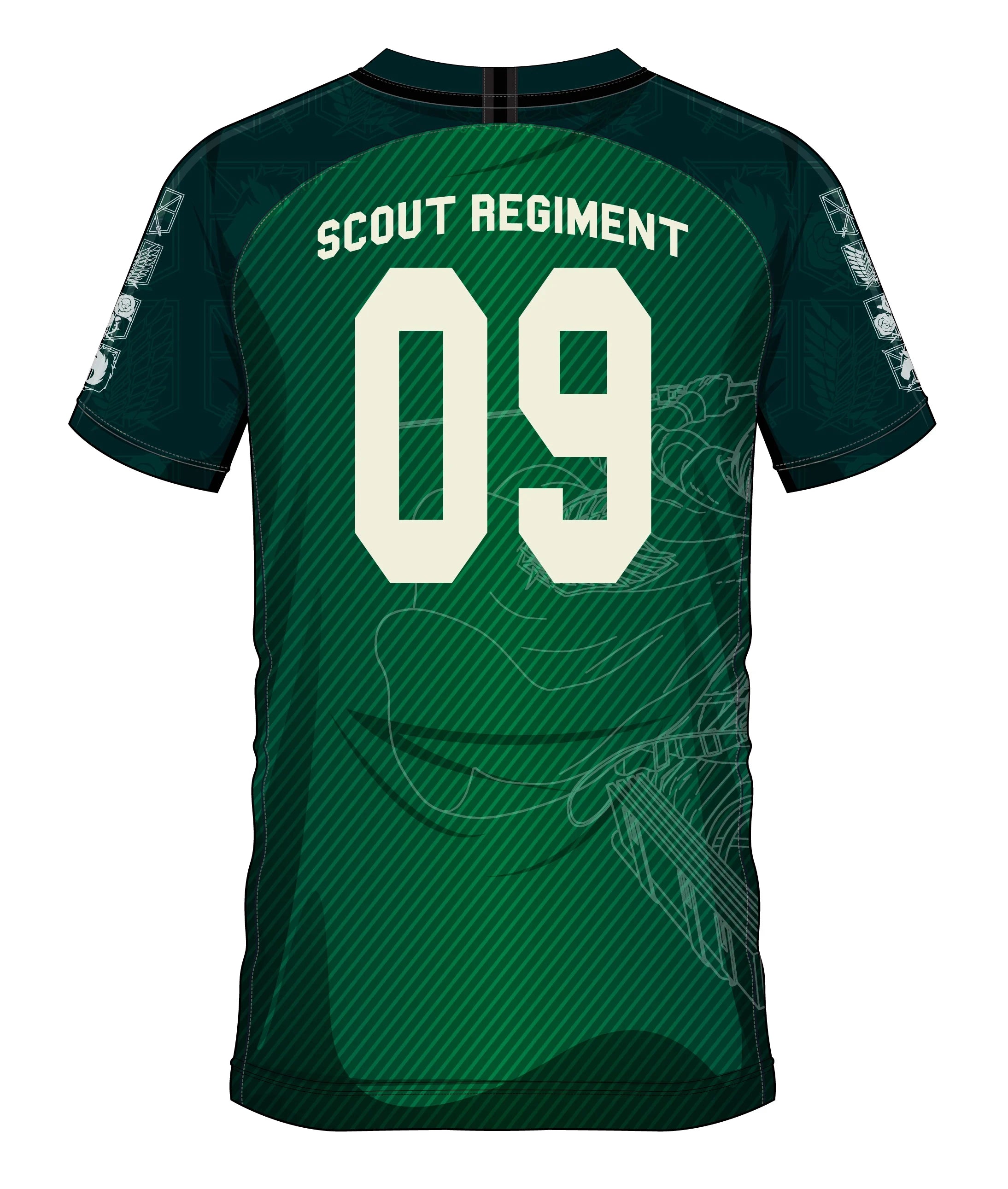 ATTACK ON TITAN - Scout Regiment 09 - Soccer Jersey Men (XXL)