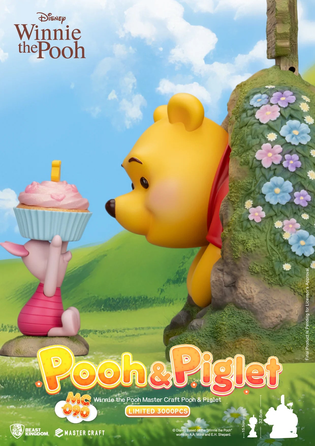 WINNIE THE POOH - Winnie & Pigglet - Statue Master Craft 32.6cm
