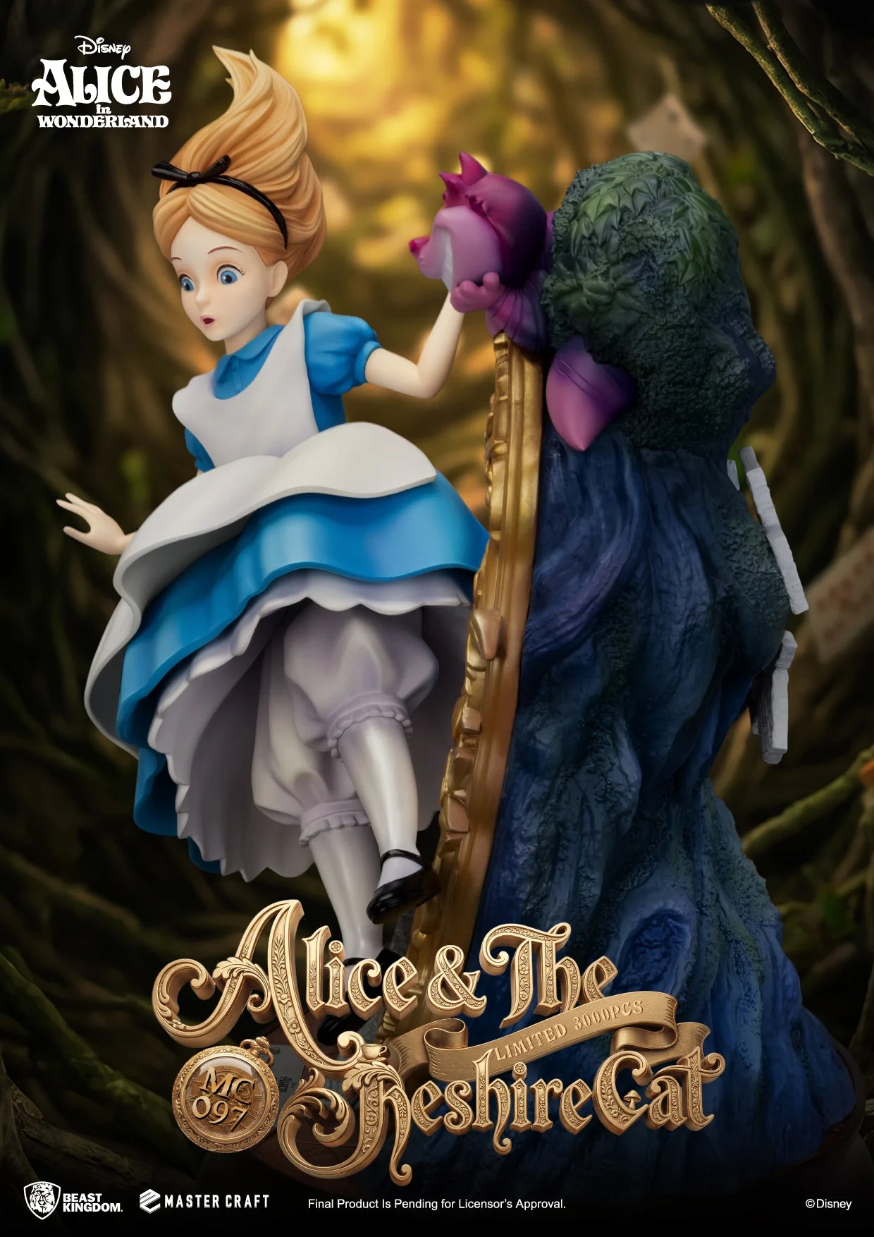 DISNEY - Alice & Cheshire Cat - Statue Master Craft 40cm