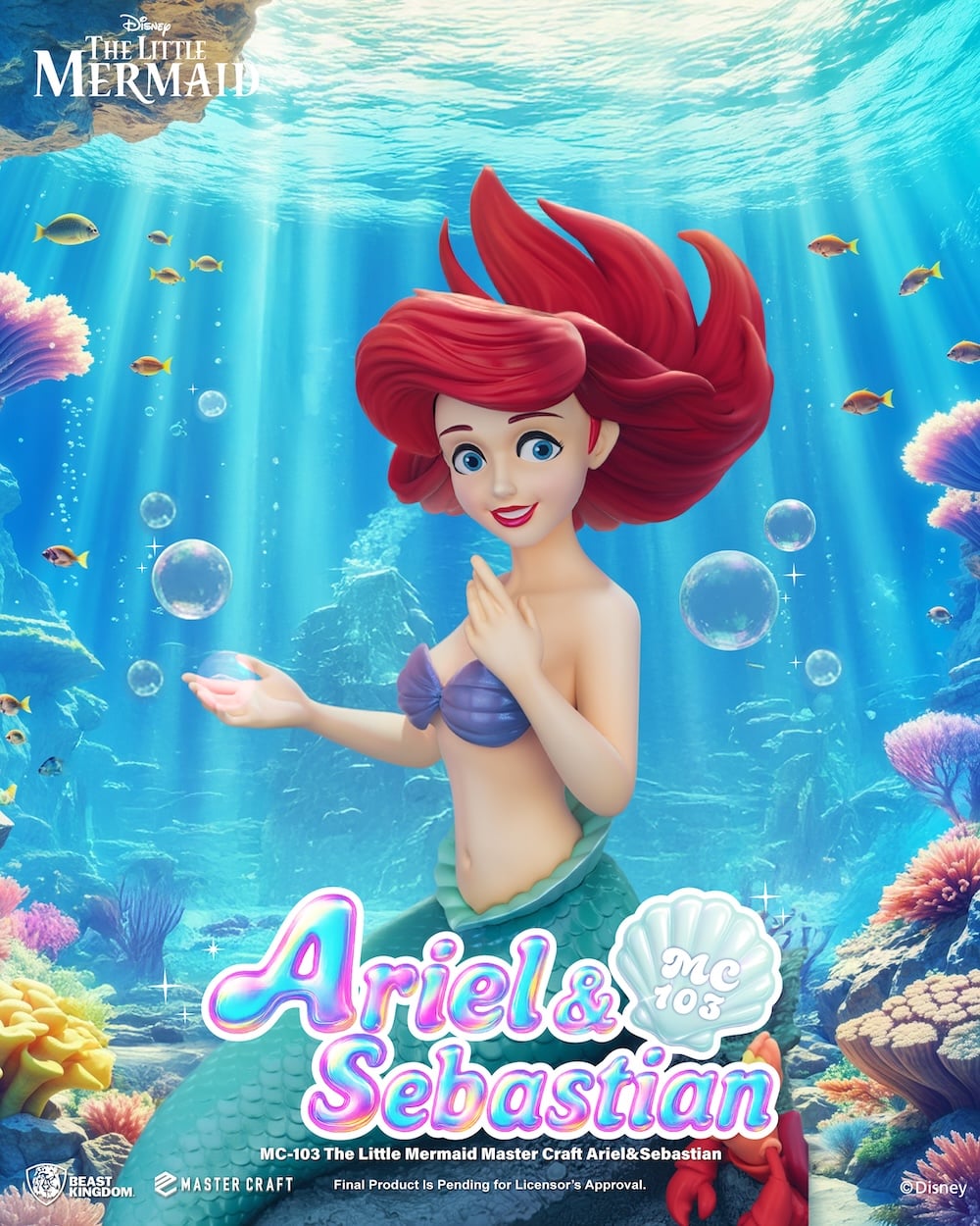 THE LITTLE MERMAID - Ariel & Sebastian - Statue Master Craft 42.8cm