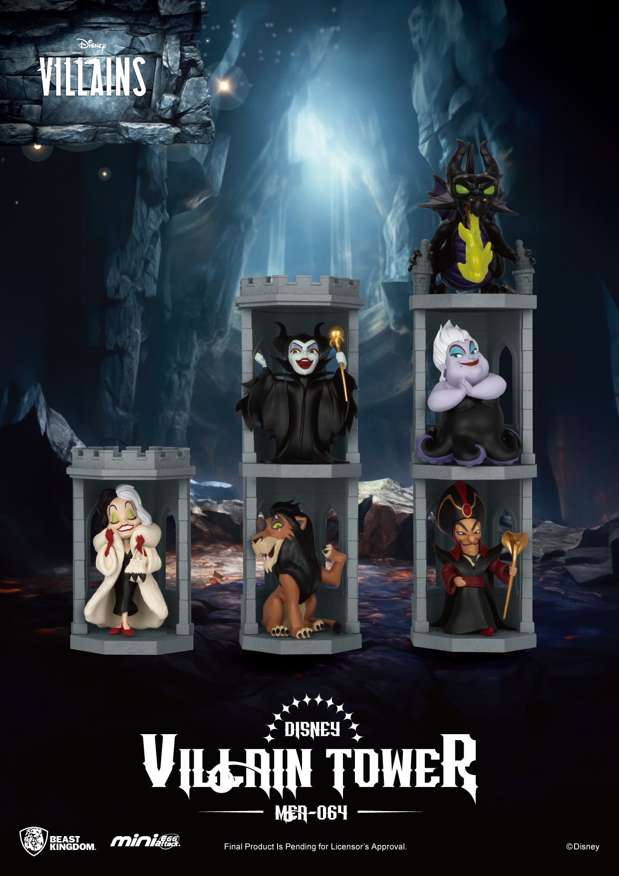 DISNEY VILLAINS - Tower Series - Set 6 Figurine Blind Box 11.5cm