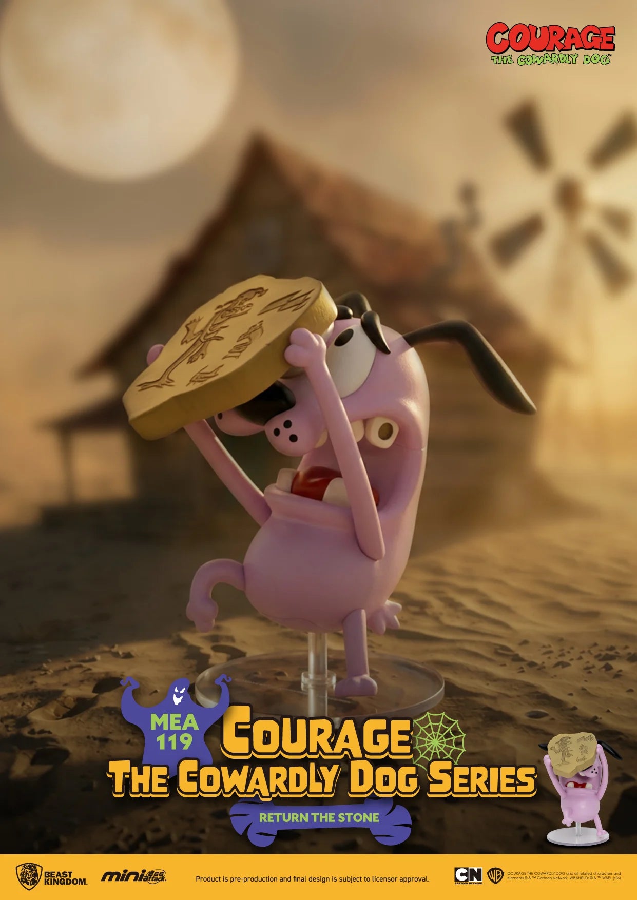 COURAGE THE COWARDLY DOG - 6 Figure set 8cm