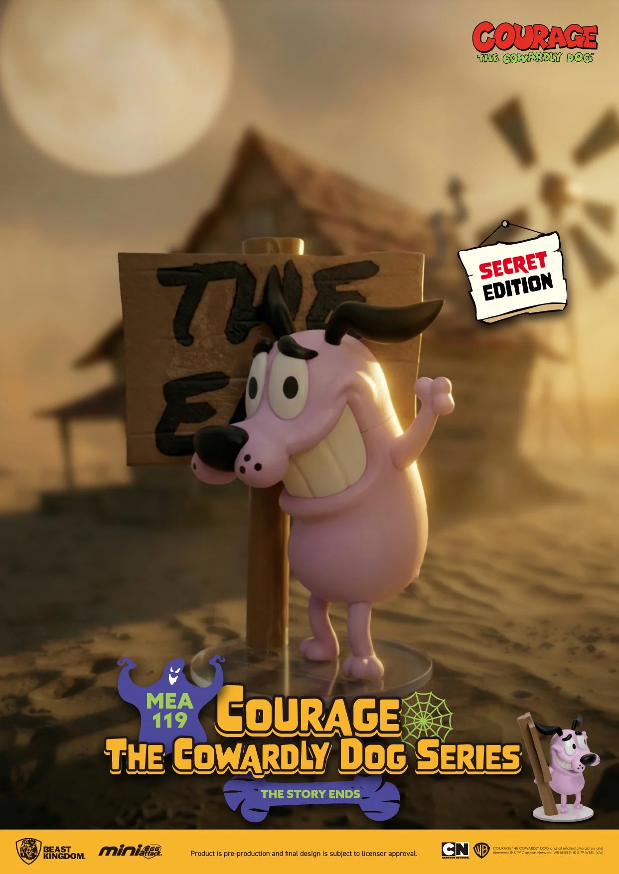 COURAGE THE COWARDLY DOG - 6 Figure set 8cm