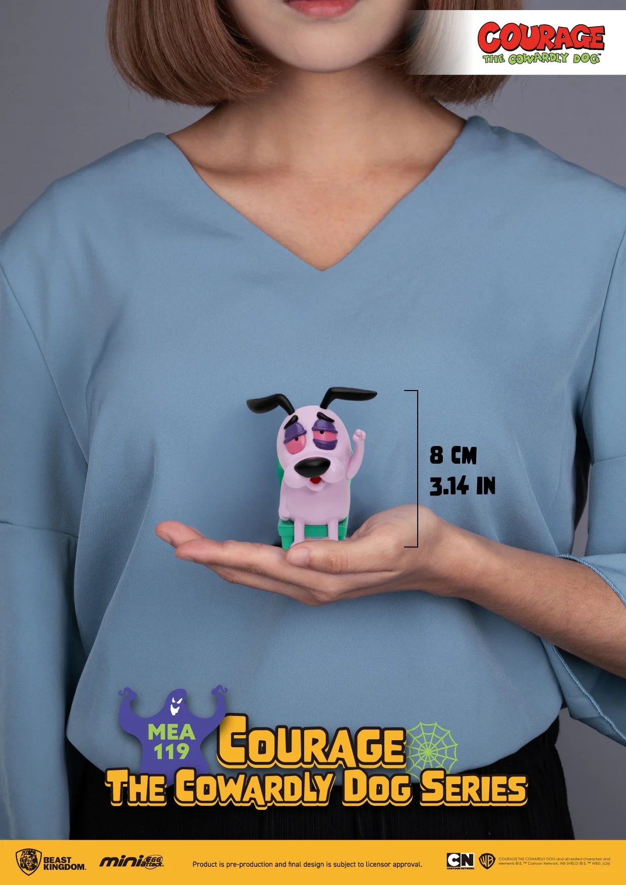 COURAGE THE COWARDLY DOG - 6 Figure set 8cm