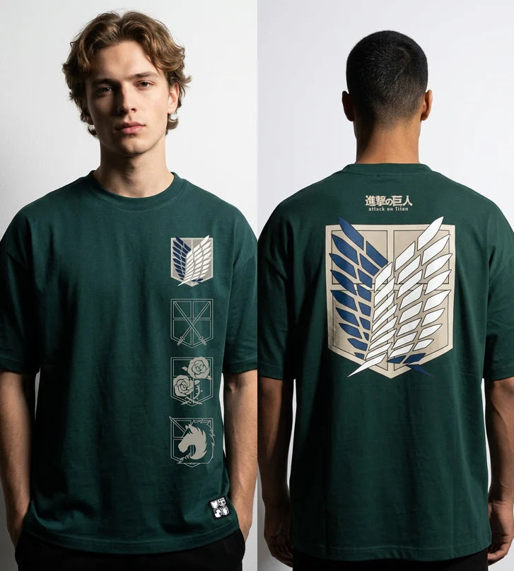 ATTACK ON TITAN - Logo - Oversize T-Shirt Men (S)