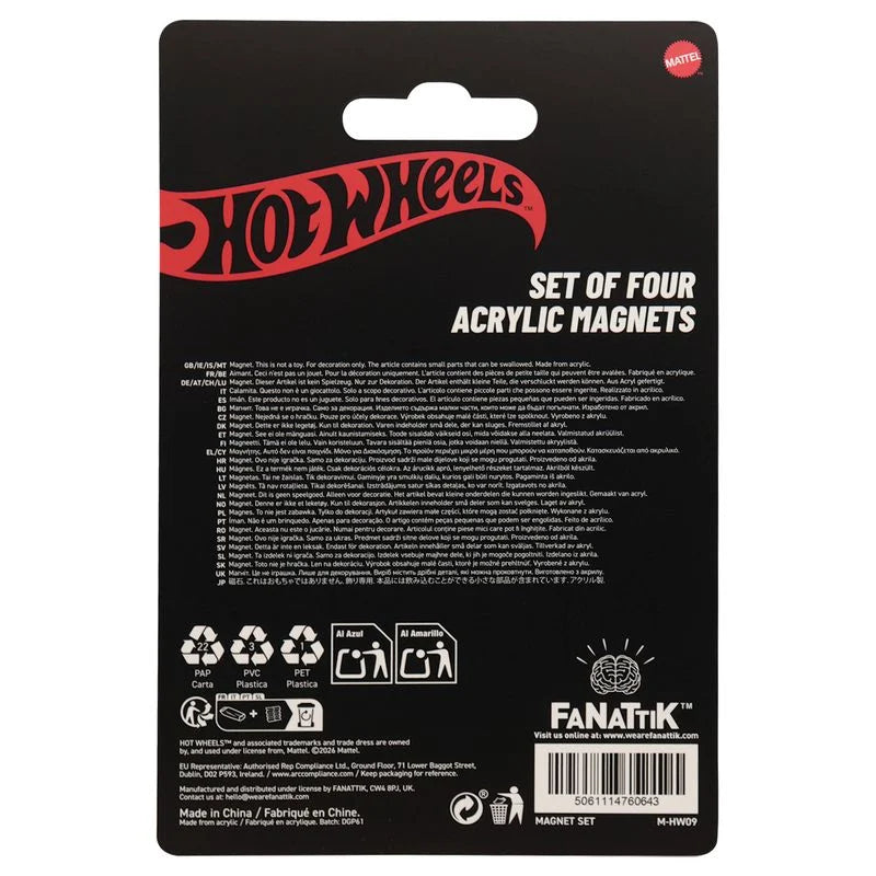 HOT WHEELS - Location - Set of 4 magnets