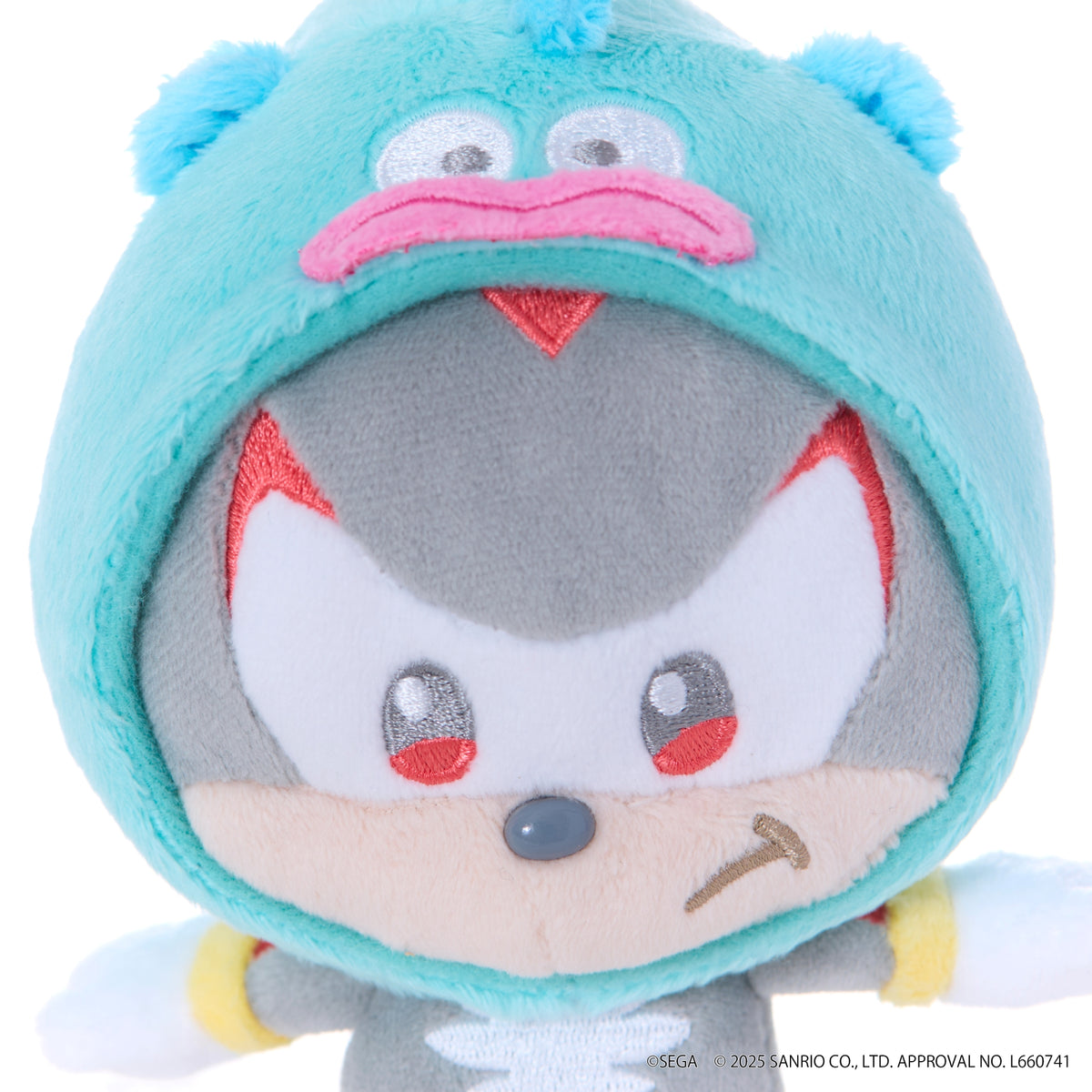 SONIC & FRIENDS X SANRIO - Shadow x Hangyodon - Mascot Plush 8cm