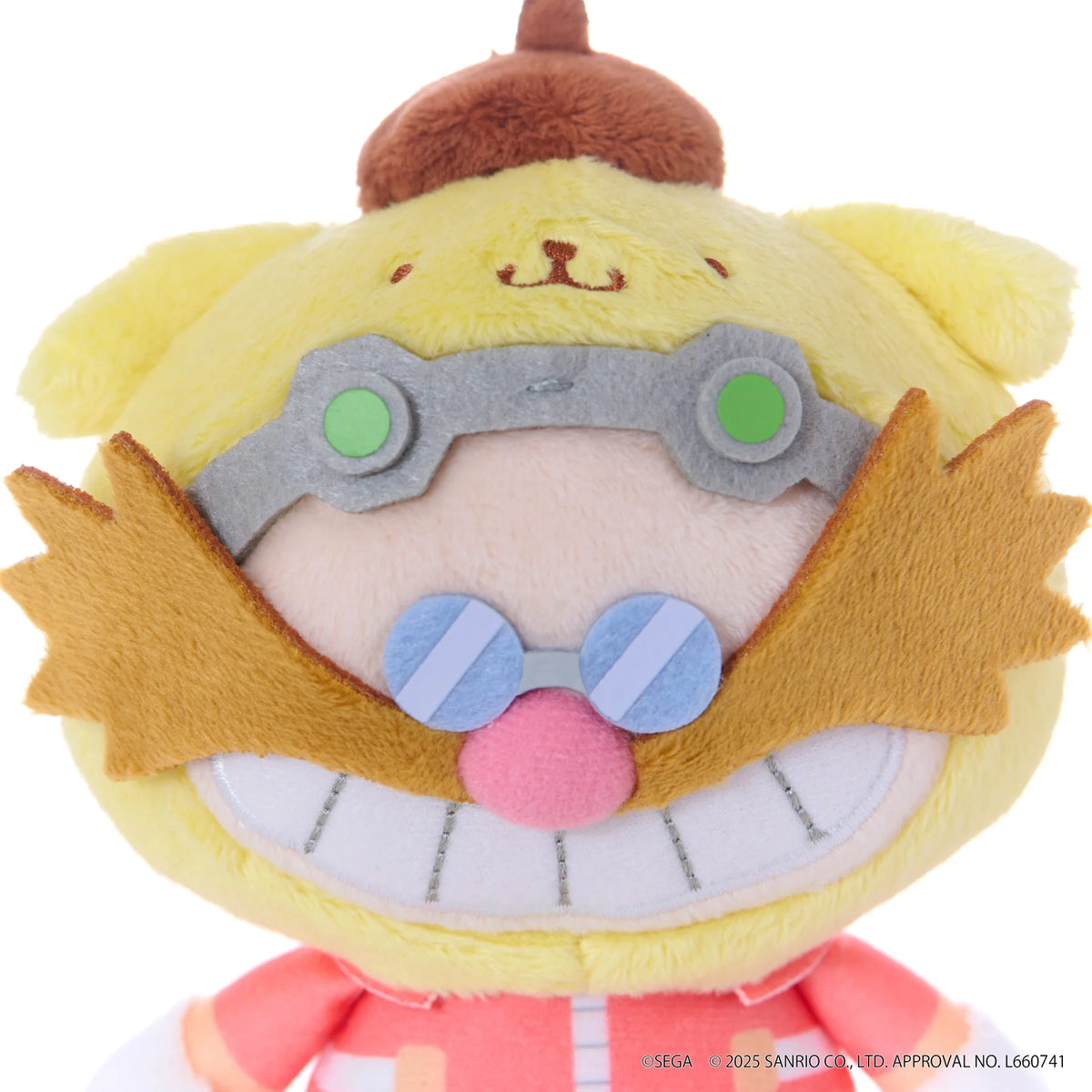 SONIC & FRIENDS X SANRIO - Dr. Eggman x Pompompurin - Mascot Plush 8cm