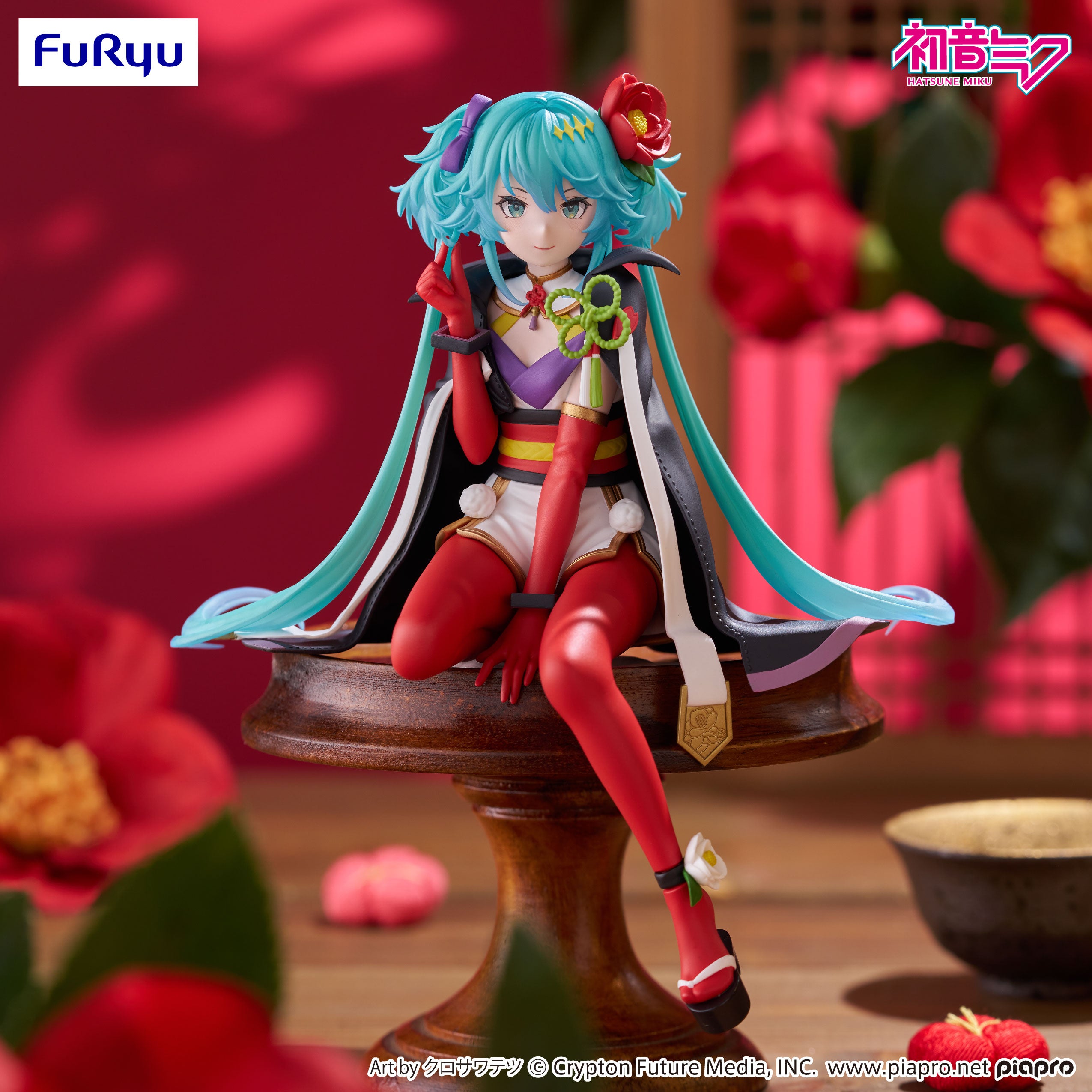 HATSUNE MIKU - Flower Fairy Camelia - Statue Noodle Stopper 15cm