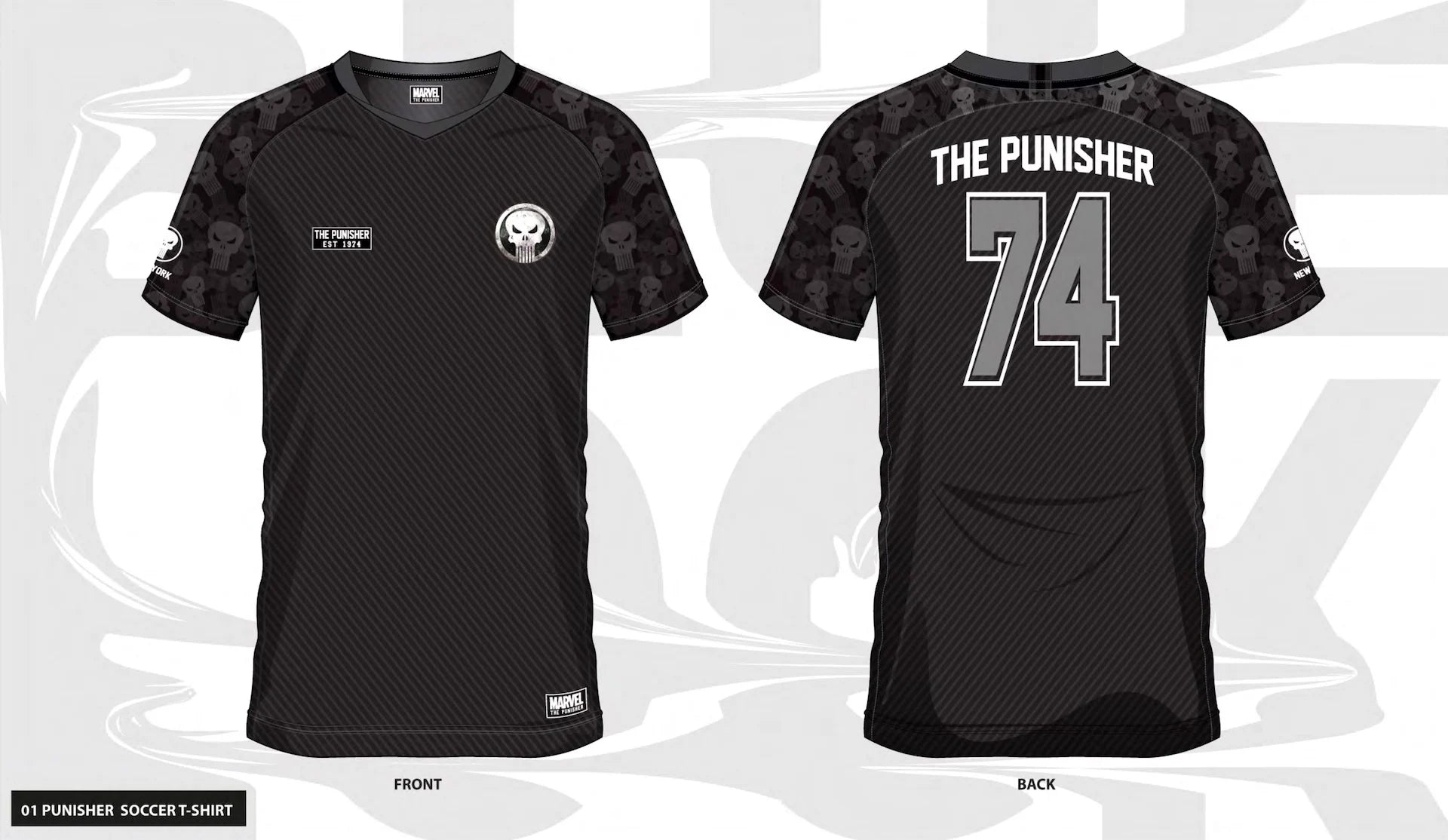 MARVEL - The Punisher 74 - Soccer Jersey Men (S)