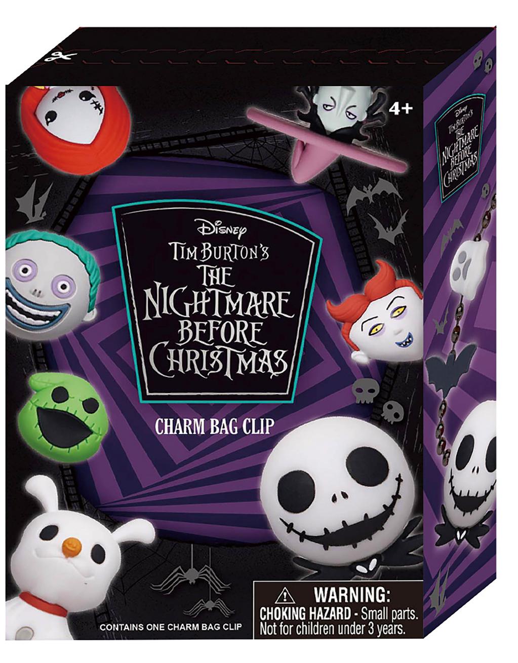 NIGHTMARE BEFORE CHRISTMAS - Charm Bag Clip (Display 24 Pcs)