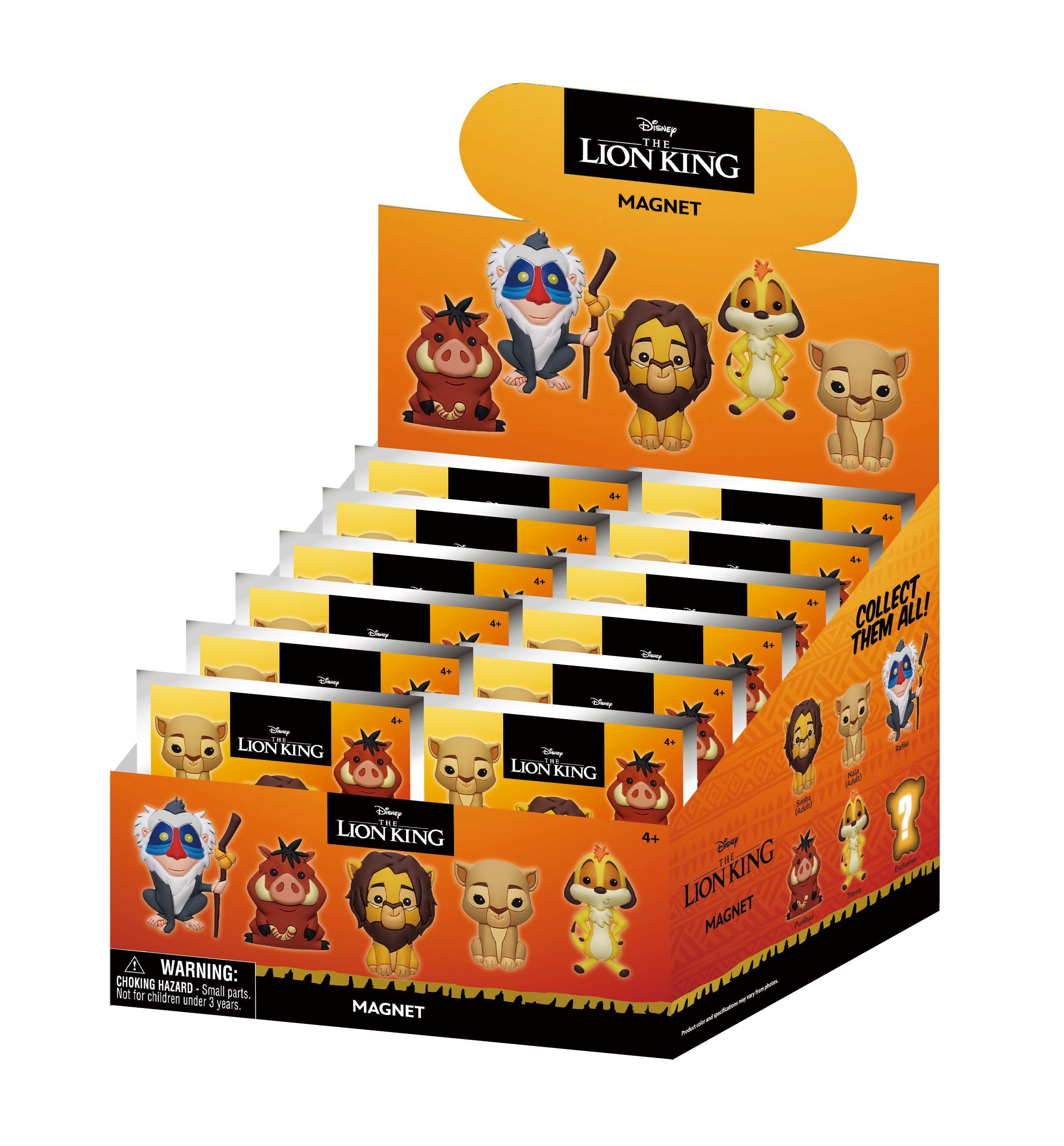 LION KING -Series 1 - 3D Foam Magnets in blind bags (Display 12 Pcs)