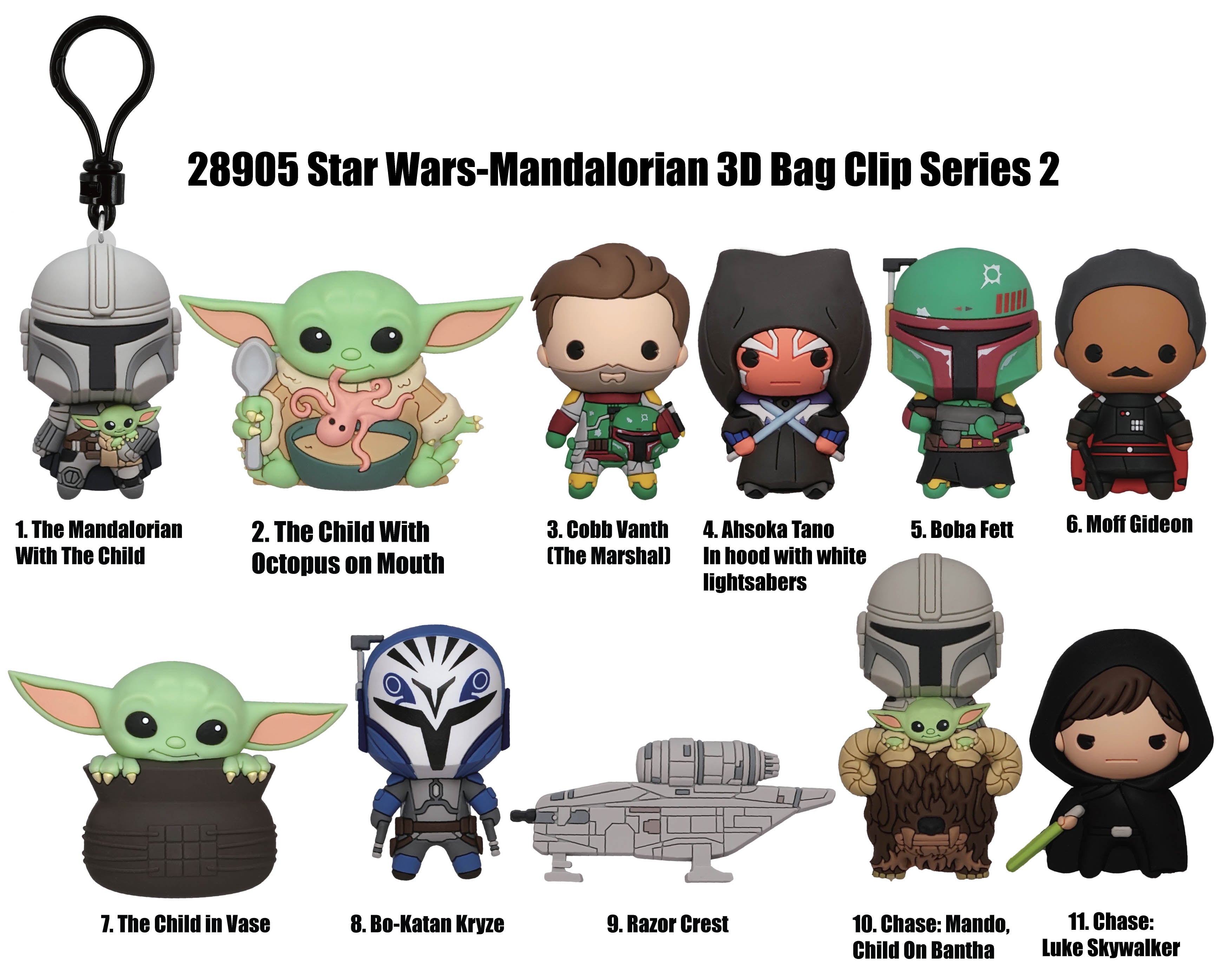 STAR WARS - Mandalorian Series 2 - 3D Foam Bag Clip (Display 24 Pcs)