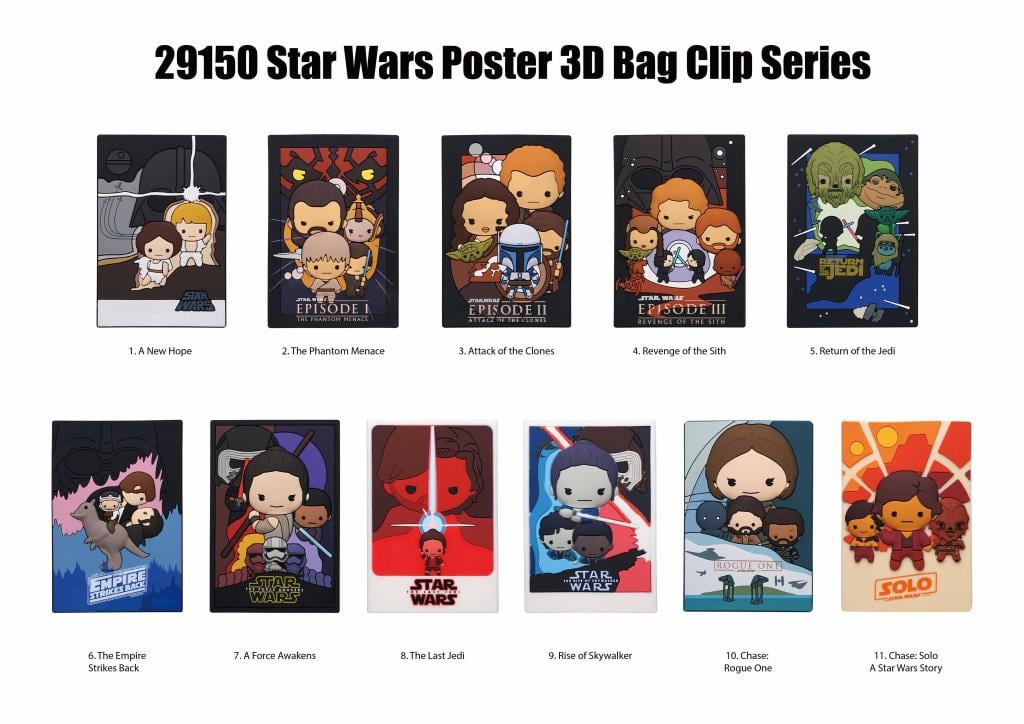 STAR WARS - Series 7 - 3D Foam Bag Clip (Display 24 Pcs)