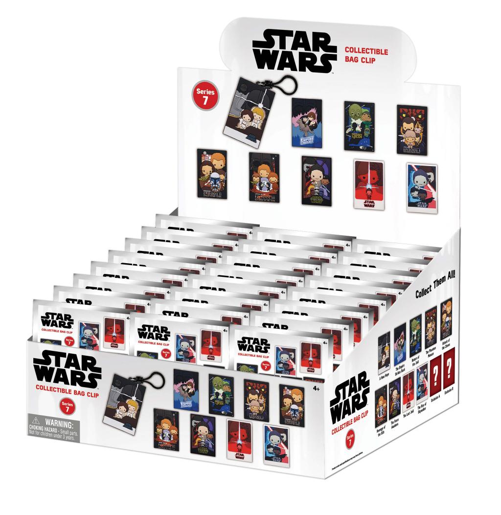 STAR WARS - Series 7 - 3D Foam Bag Clip (Display 24 Pcs)