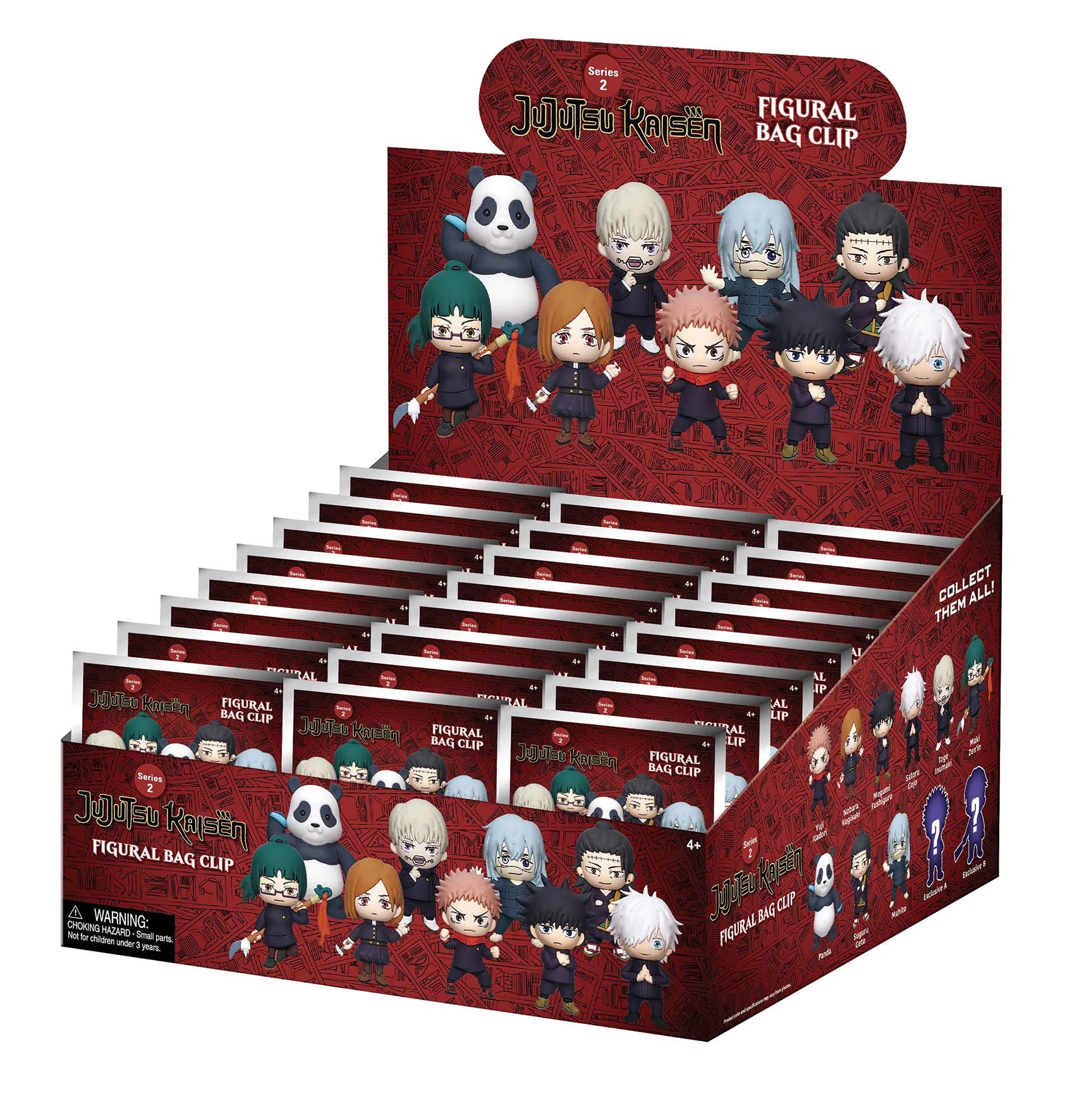 JUJUTSU KAISEN - Series 2 - 3D Foam Bag Clip (Display 24 Pcs)