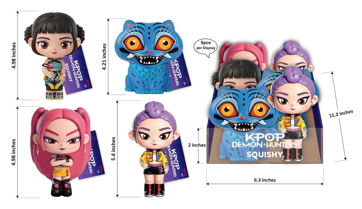 K-POP DEMON HUNTERS - Blind Box Squiqhy Display (Display 6 Pcs)