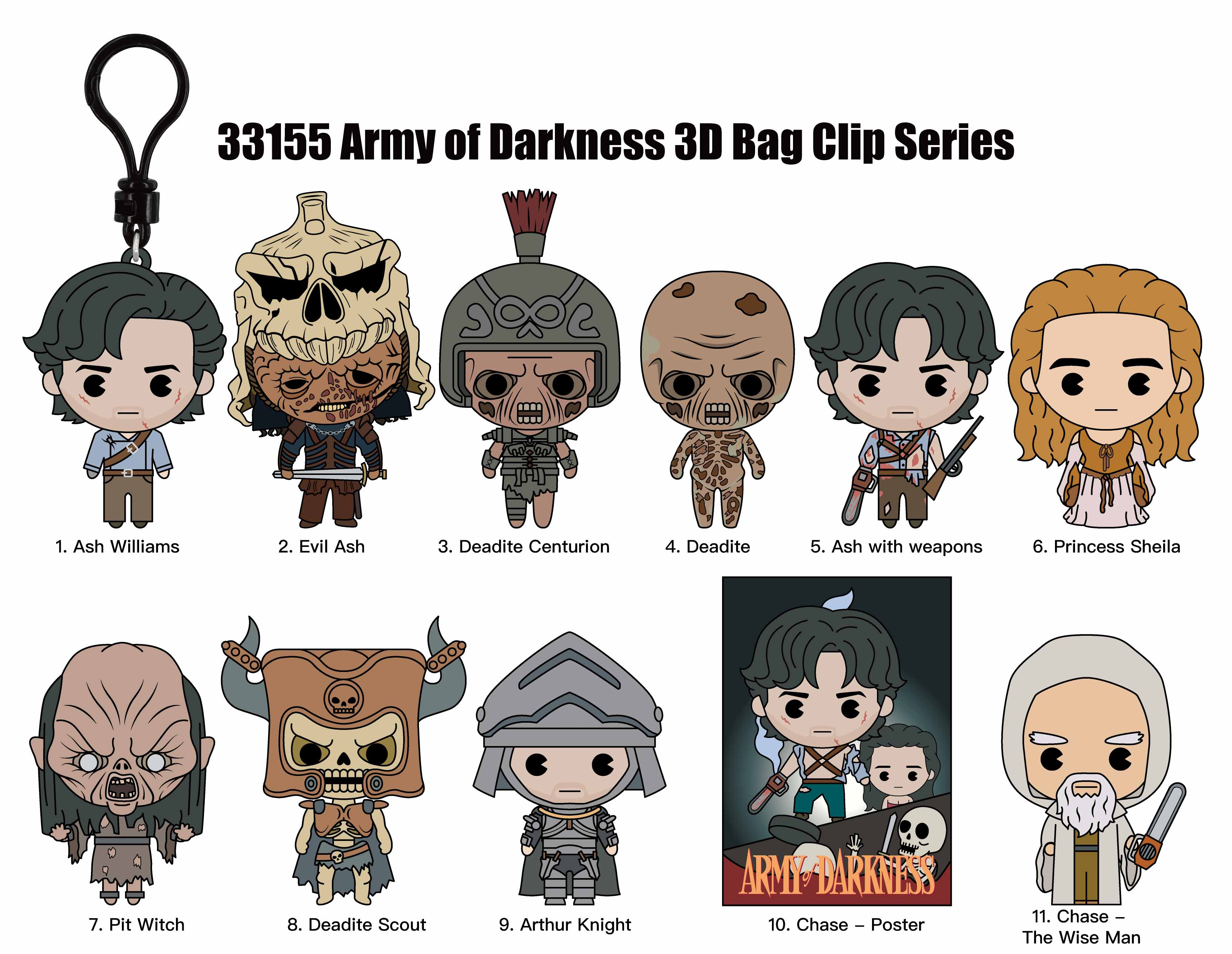ARMY OF DARKNESS - Series 1 - 3D Foam Bag Clip (Display 24 Pcs)