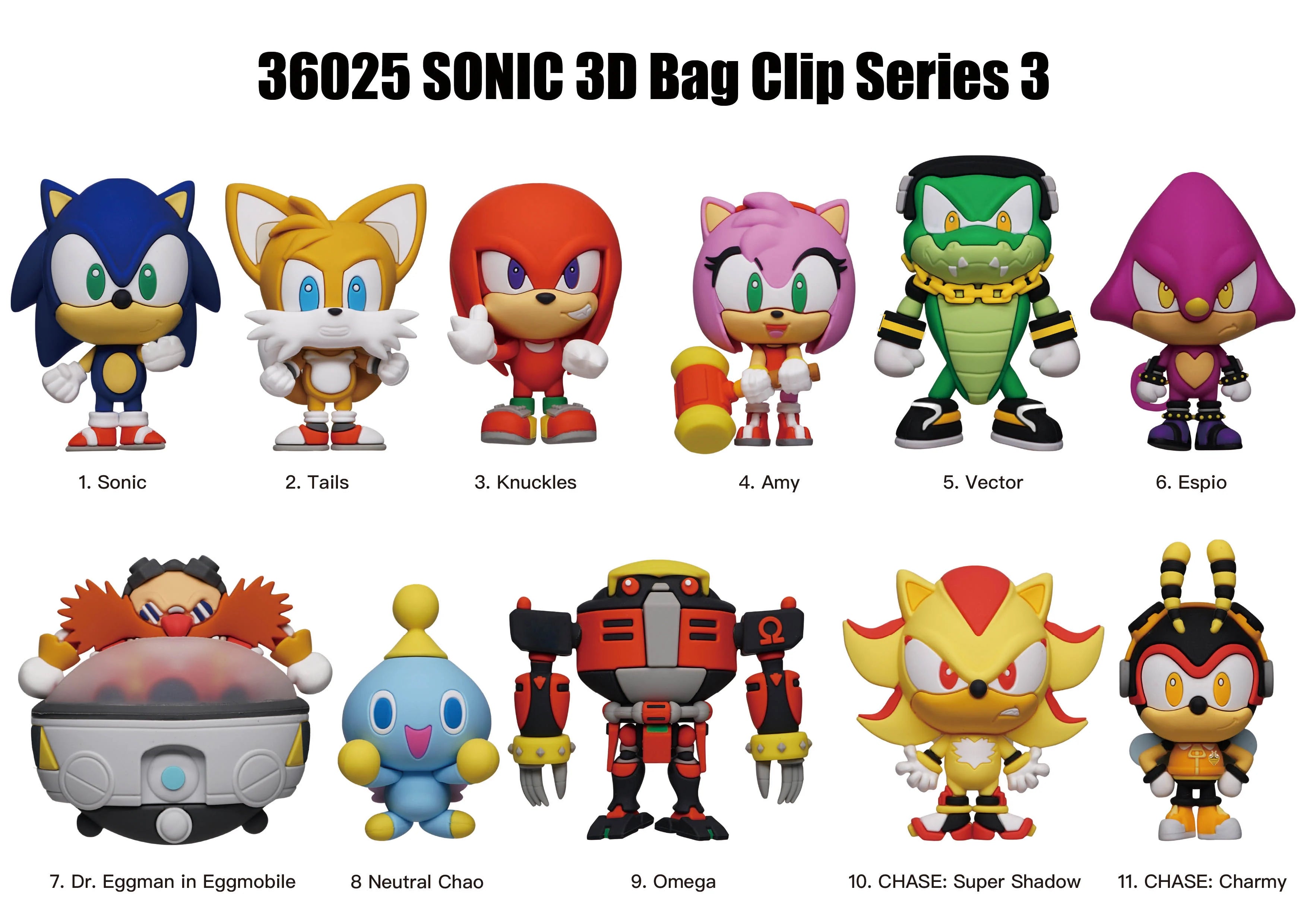 SONIC - Series 3 - 3D Foam Bag Clip (Display 24 Pcs)