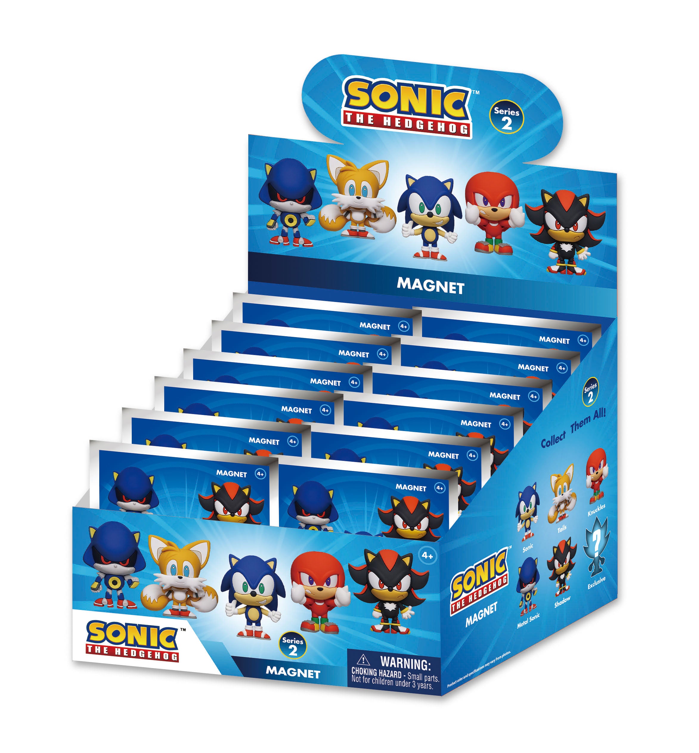 SONIC - Series 2 - 3D Foam Magnets in blind bags (Display 12 Pcs)