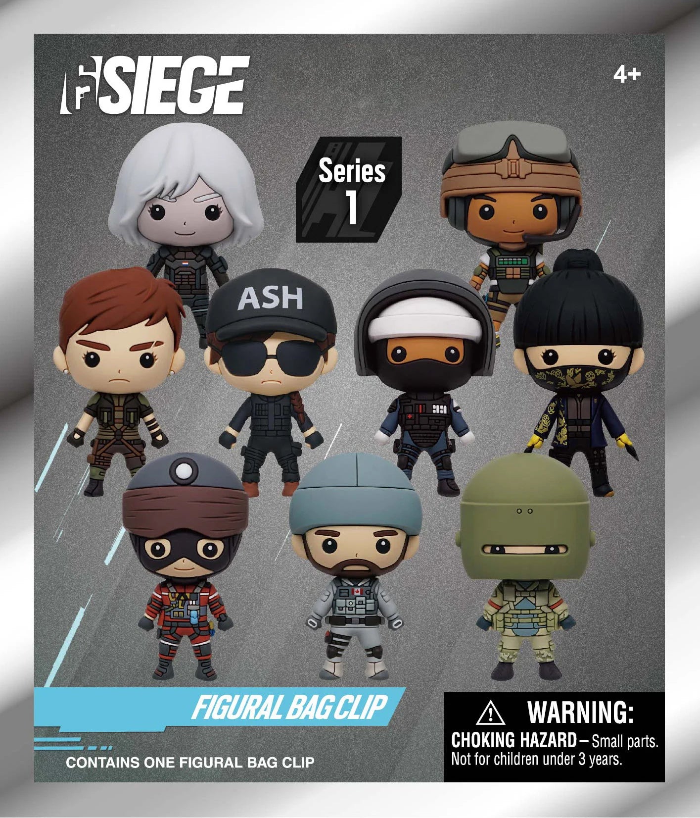 SIX SIEGE - Series 1 - 3D Foam Bag Clip (Display 24 Pcs)