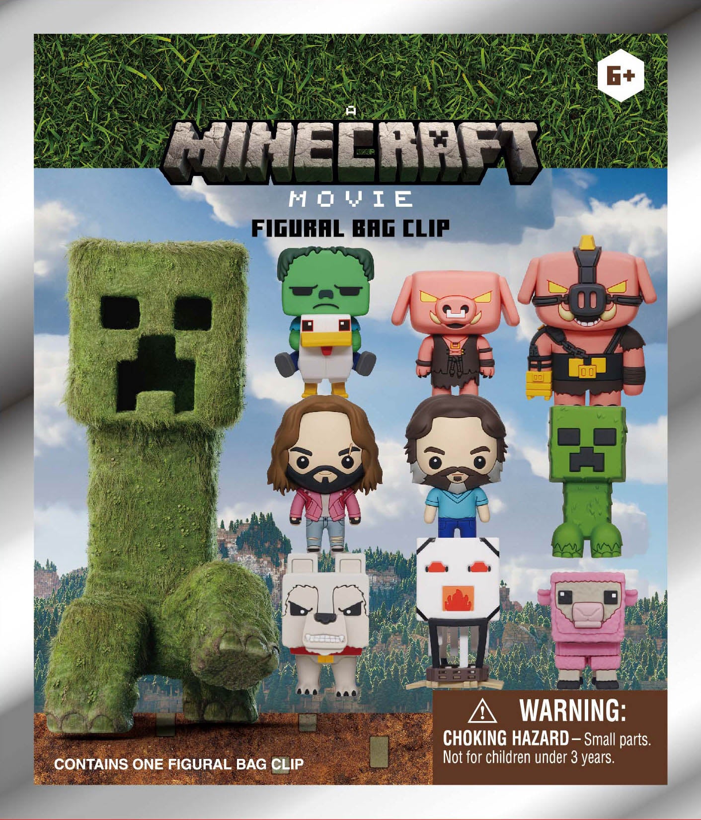 MINECRAFT MOVIE - Series 1 - 3D Foam Bag Clip (Display 24 Pcs)
