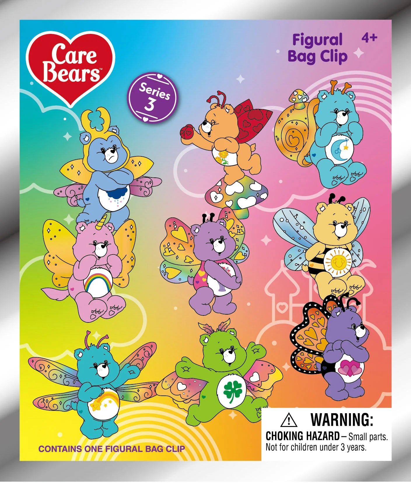 CARE BEARS - Series 3 - 3D Foam Bag Clip (Display 24 Pcs)
