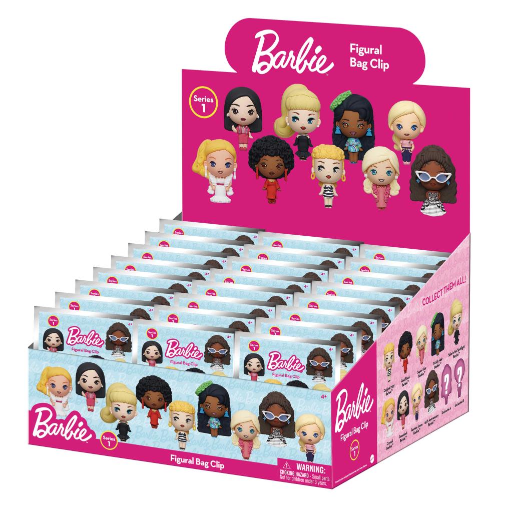 BARBIE - Series 1 - 3D Foam Bag Clip (Display 24 Pcs)