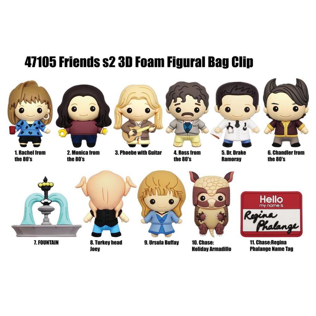 FRIENDS - Series 2 - 3D Foam Bag Clip (Display 24 Pcs)