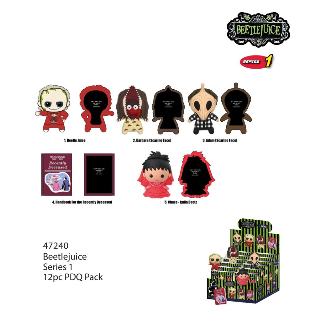 BEETLEJUICE - Series 1 -3D Foam Magnets in blind bags (Display 12 Pcs)