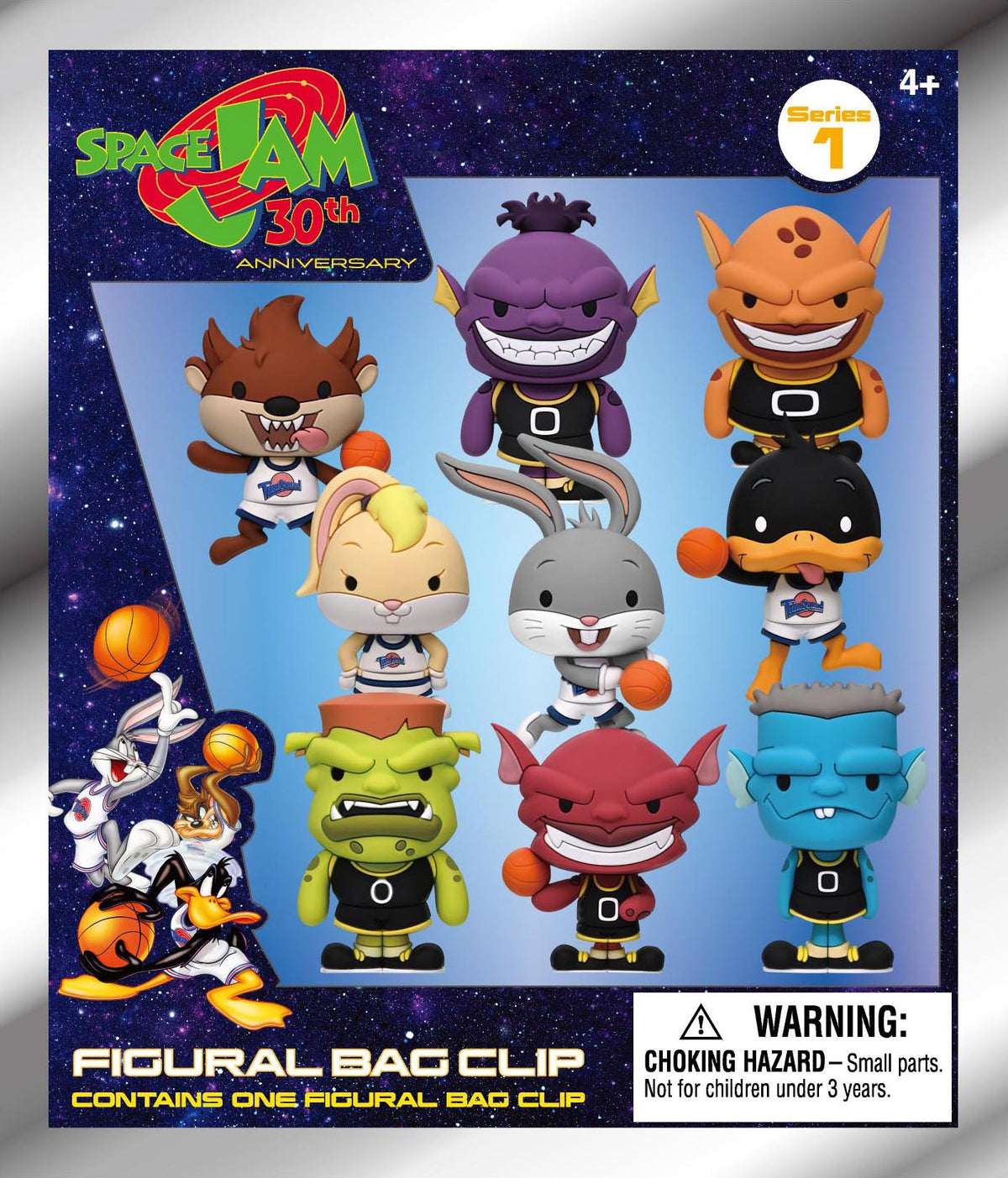 SPACE JAM 30TH ANNIV. - Series 1 - 3D Foam Bag Clip (Display 24 Pcs)
