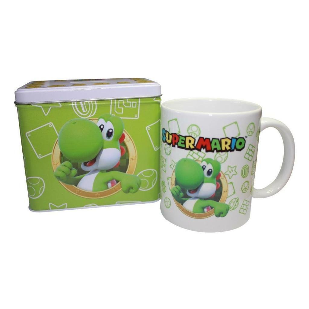 NINTENDO - YOSHI - Metal Bank 12 x 9 x 11cm + Mug