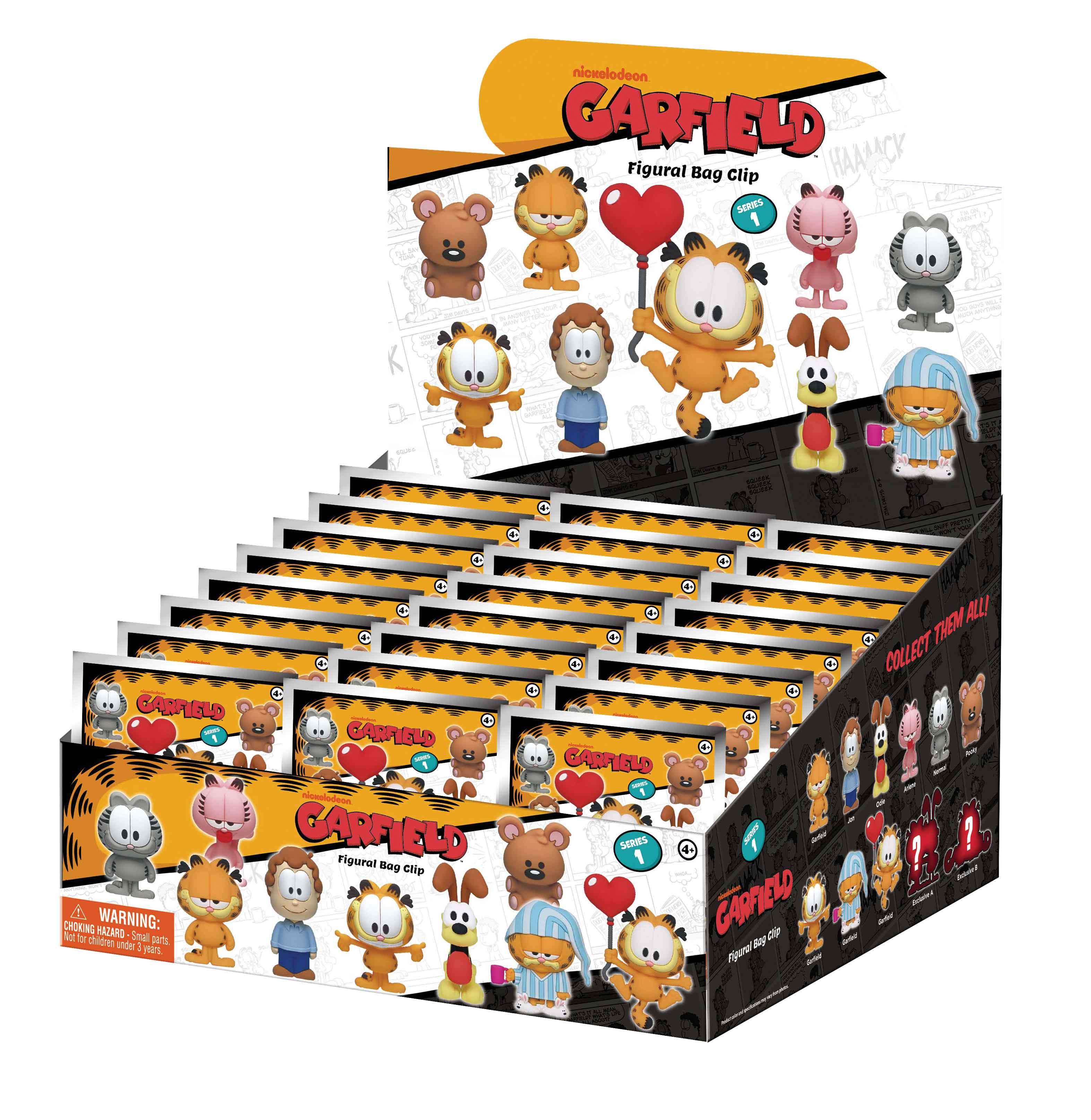GARFIELD - Series 1 - 3D Foam Bag Clip (Display 24 Pcs)