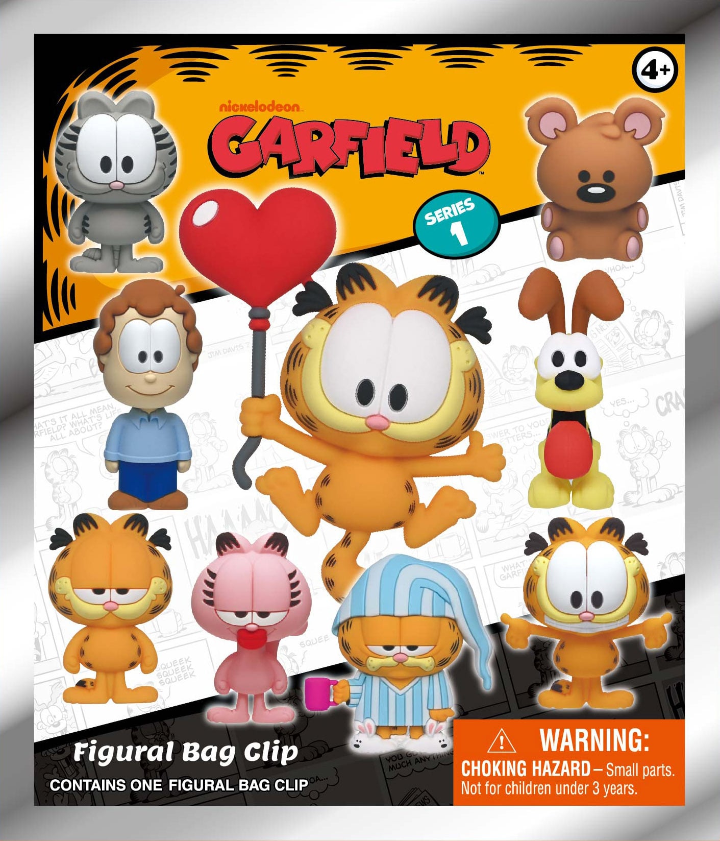 GARFIELD - Series 1 - 3D Foam Bag Clip (Display 24 Pcs)