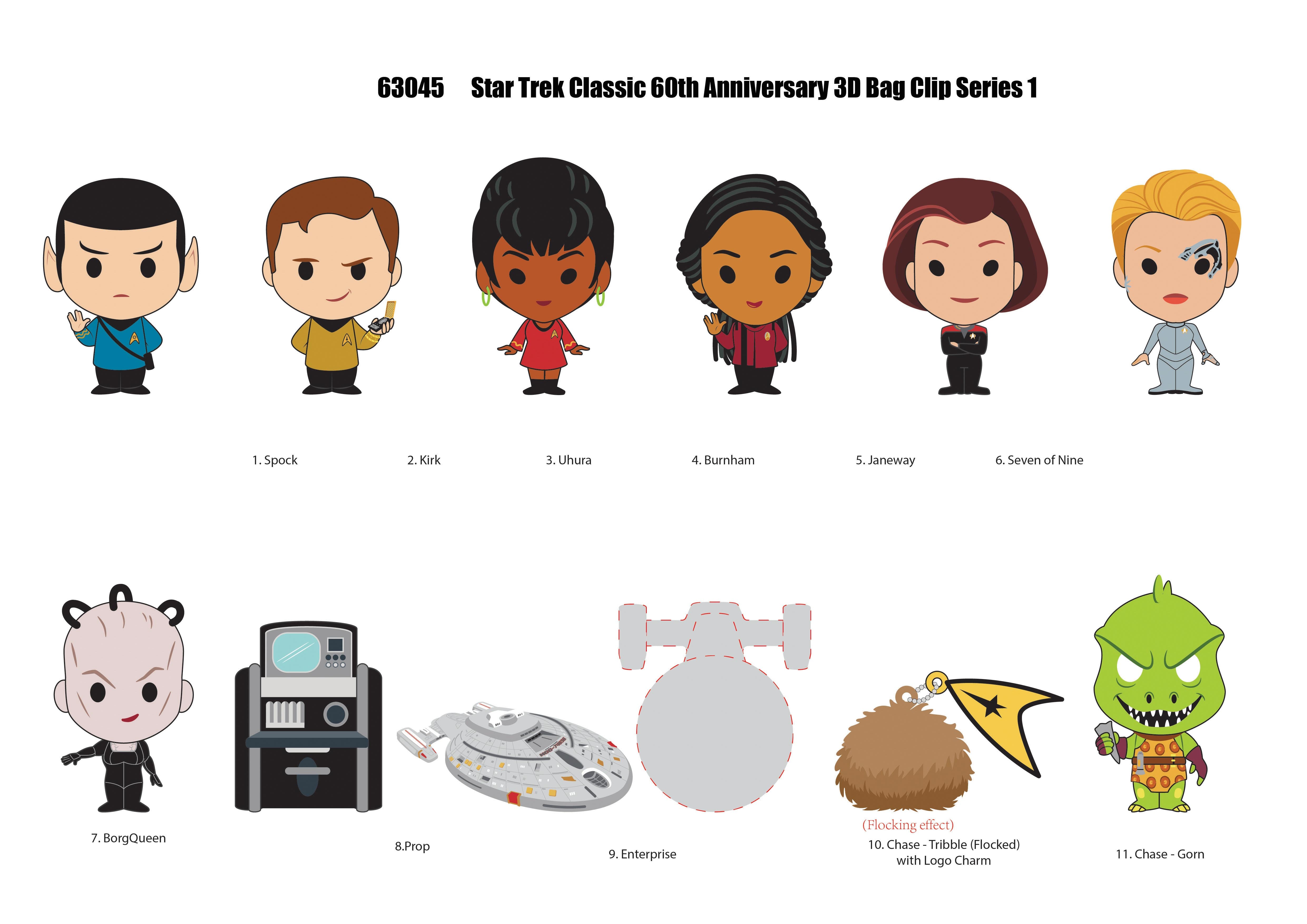 STAR TREK - Series 1 - 3D Foam Bag Clip (Display 24 Pcs)