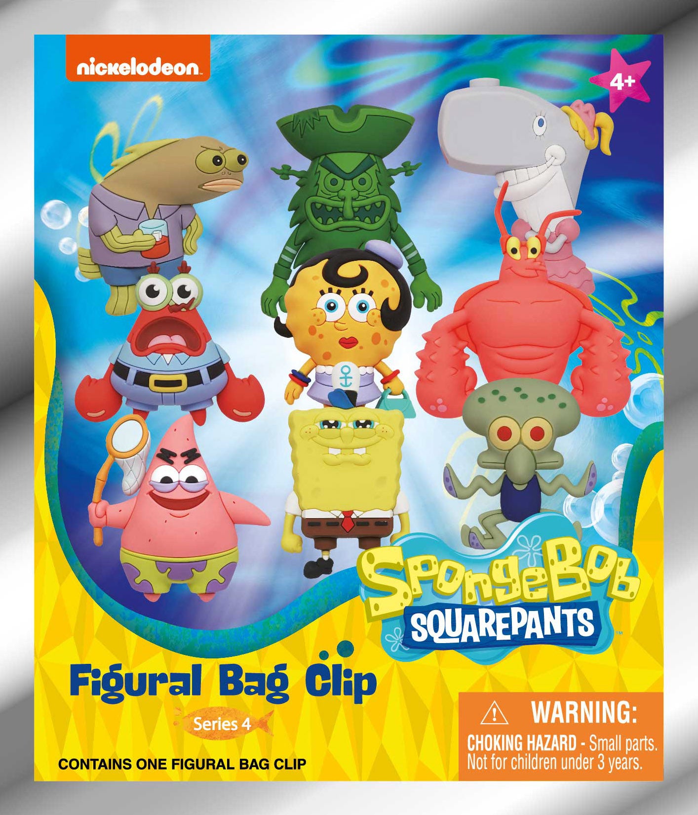 SPONGEBOB - Series 4 - 3D Foam Bag Clip (Display 24 Pcs)