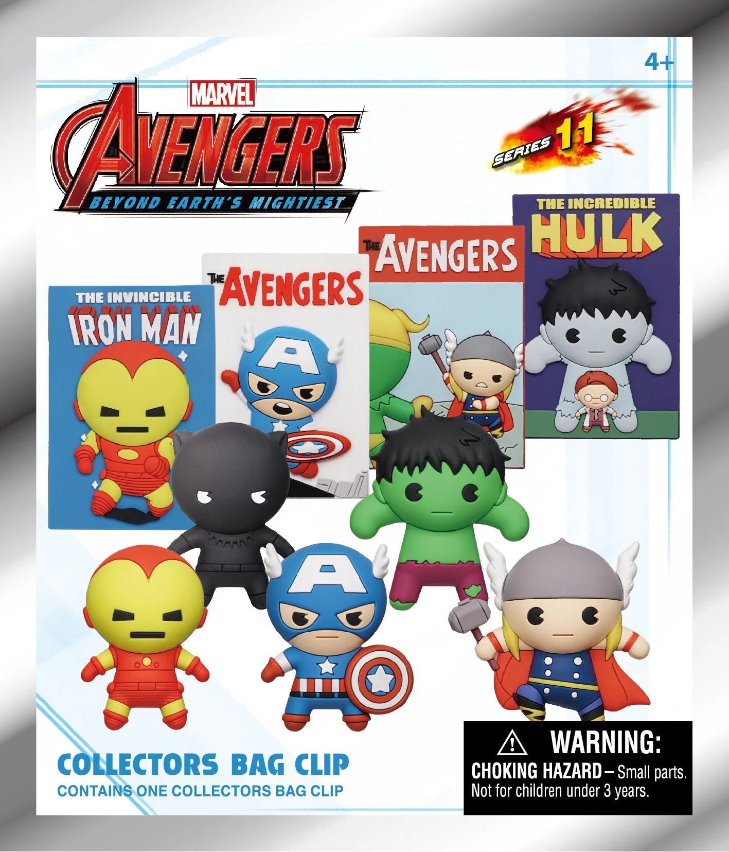 AVENGERS 60TH COMIC - Series 1 - 3D Foam Bag Clip (Display 24 Pcs)