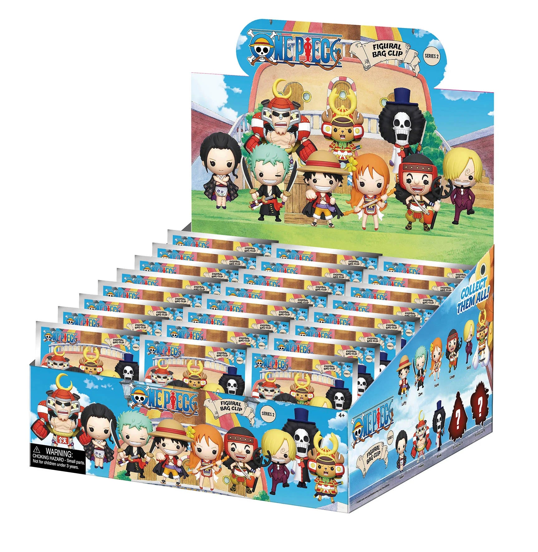 ONE PIECE - Series 2 - 3D Foam Bag Clip (Display 24 Pcs)
