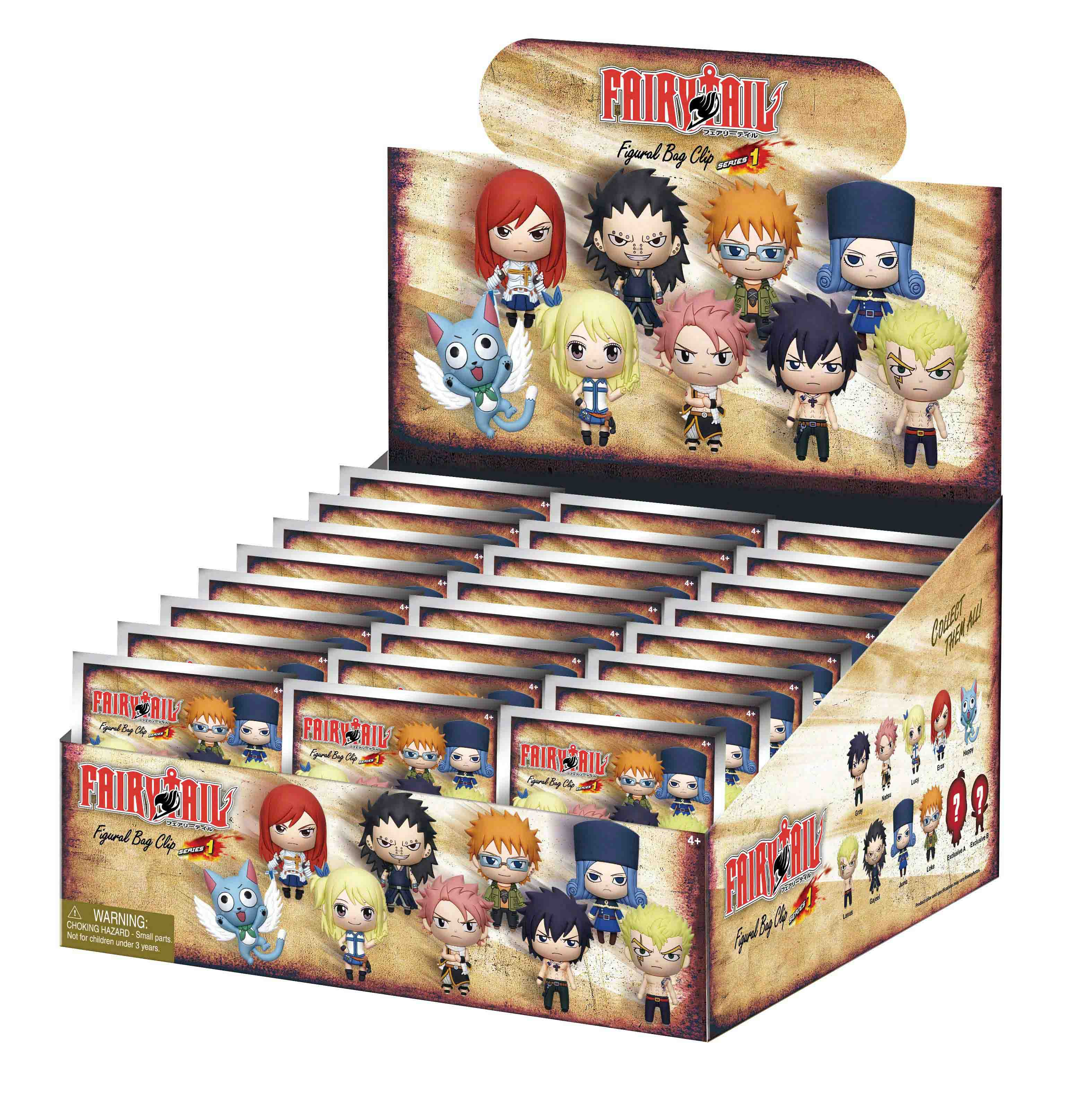 FAIRY TAIL - Series 1 - 3D Foam Bag Clip (Display 24 Pcs)