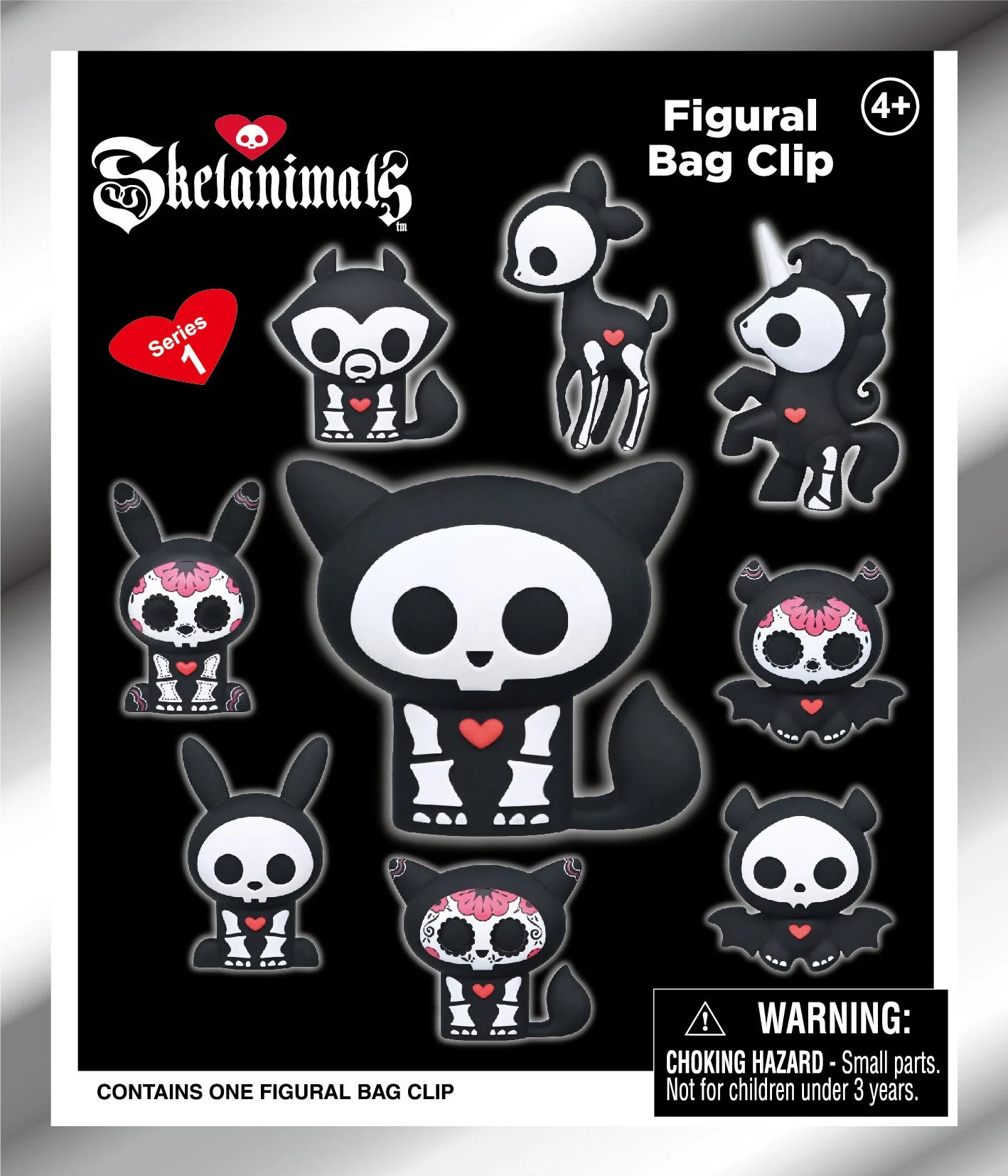 SKELANIMALS - Series 1 - 3D Foam Bag Clip (Display 24 Pcs)