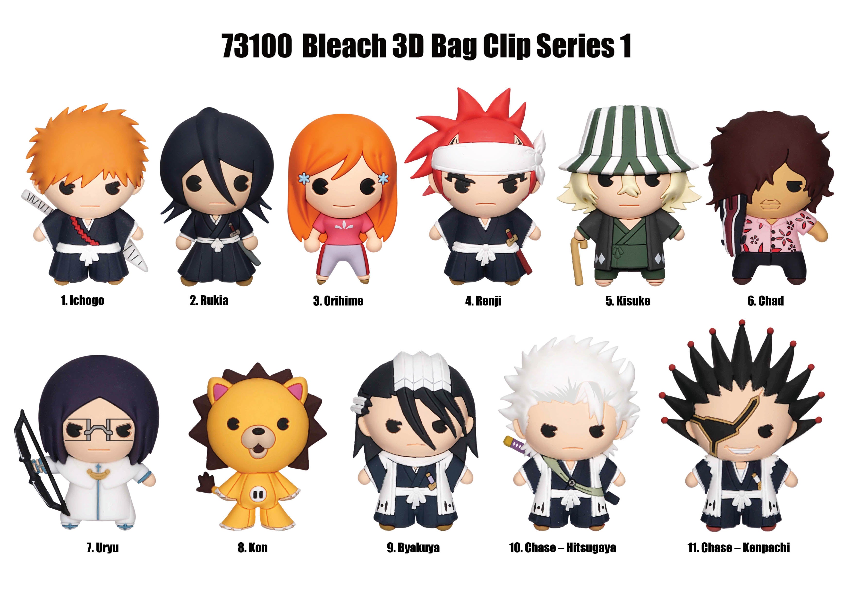BLEACH - Series 1 - 3D Foam Bag Clip (Display 24 Pcs)