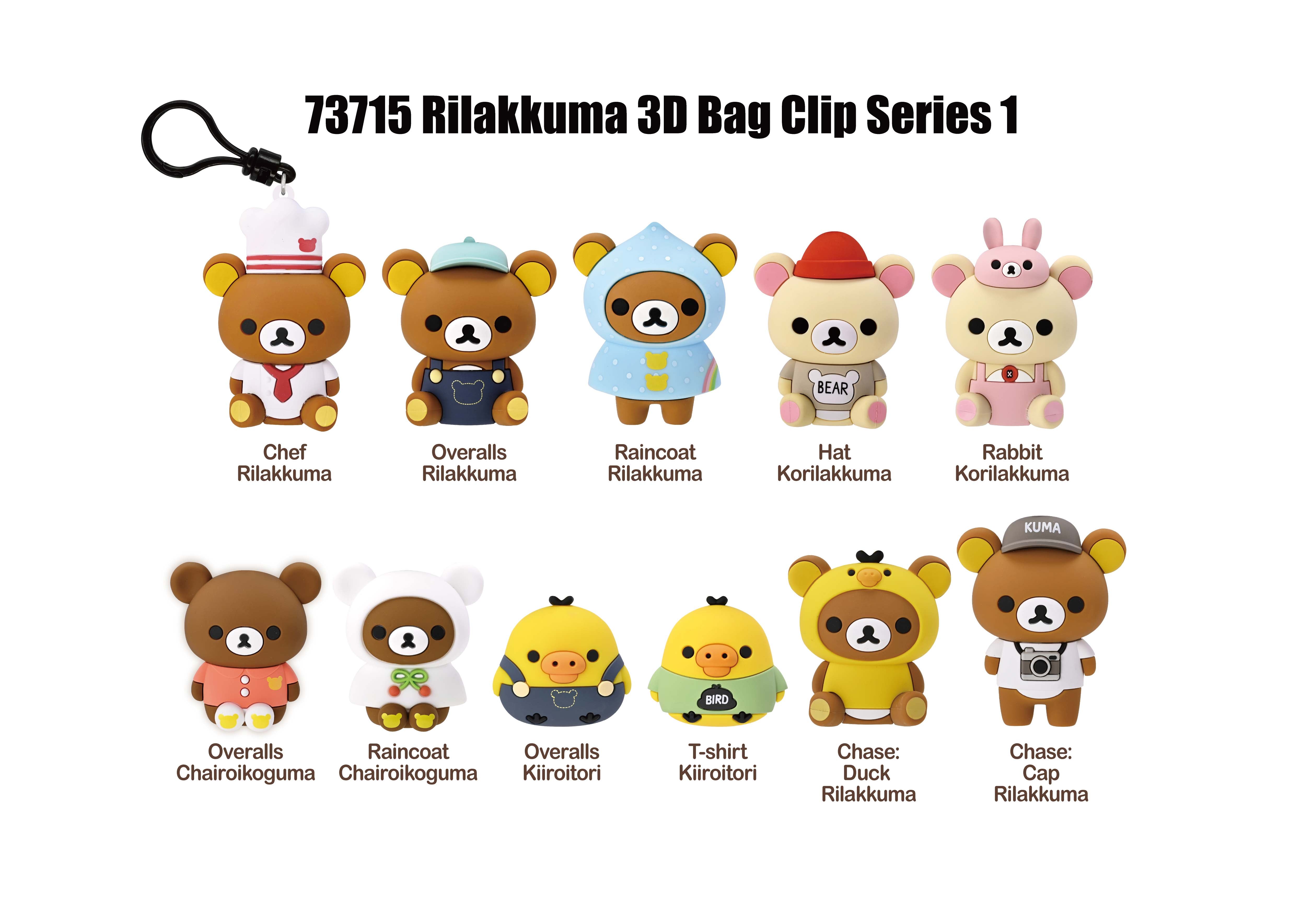 RILAKKUMA - Series 1 - 3D Foam Bag Clip (Display 24 Pcs)