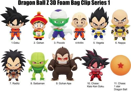 DRAGON BALL Z - Series 1 - 3D Foam Bag Clip (Display 24 Pcs)